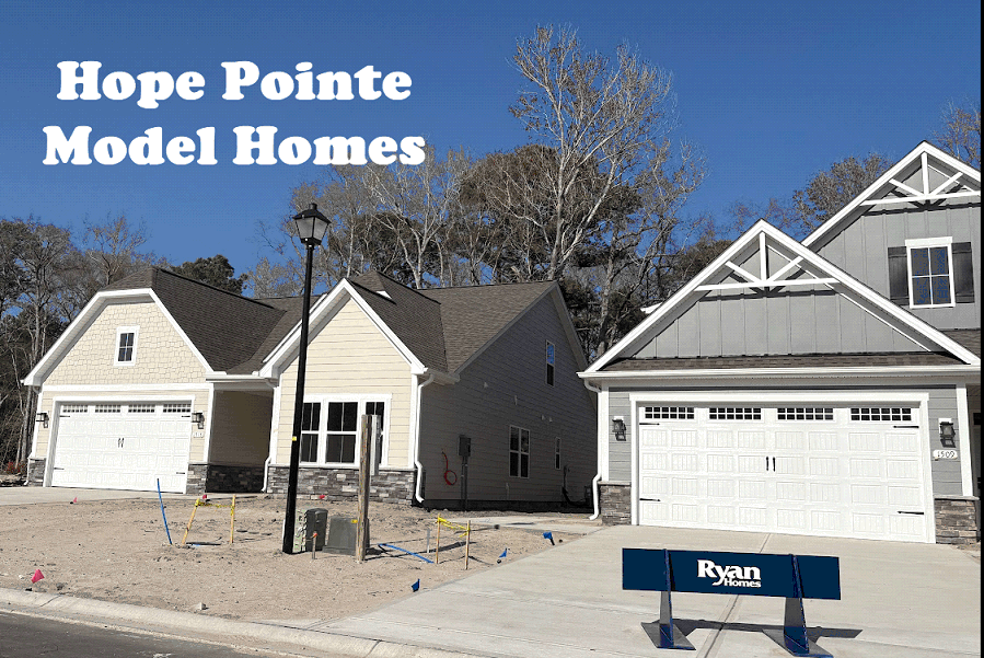 Model homes in Hope Pointe in North Myrtle Beach